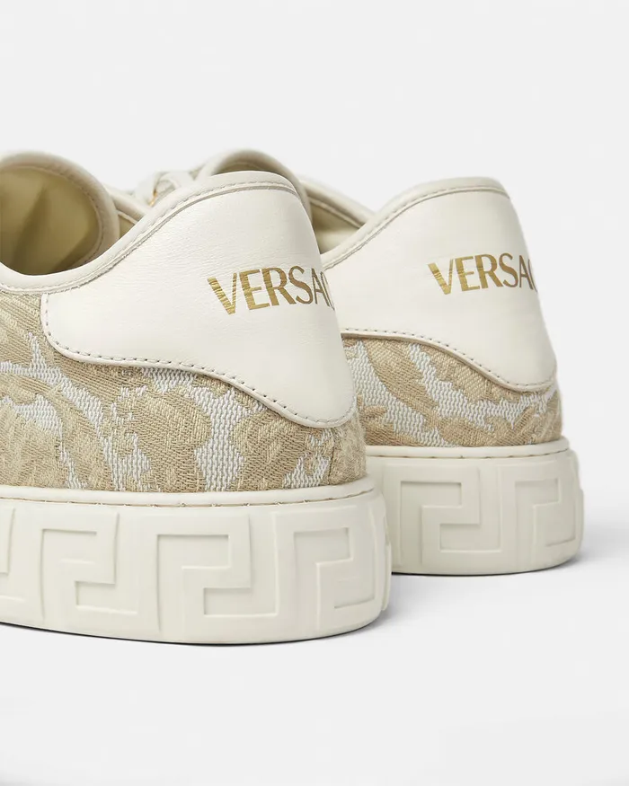 Versace Sneakers Men Barocco Greca Sneakers Beigeprint