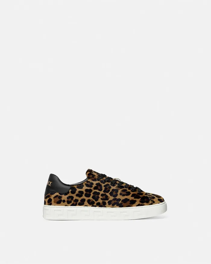 Versace Sneakers Men Leopard Greca Sneakers Animalier