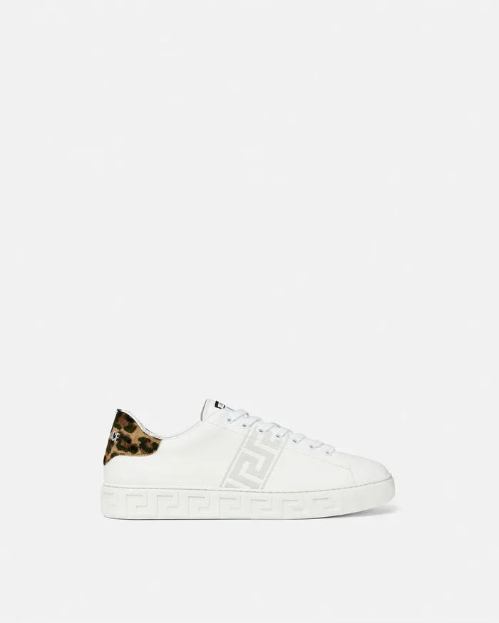 Versace Sneakers Men Leopard Greca Trainers White