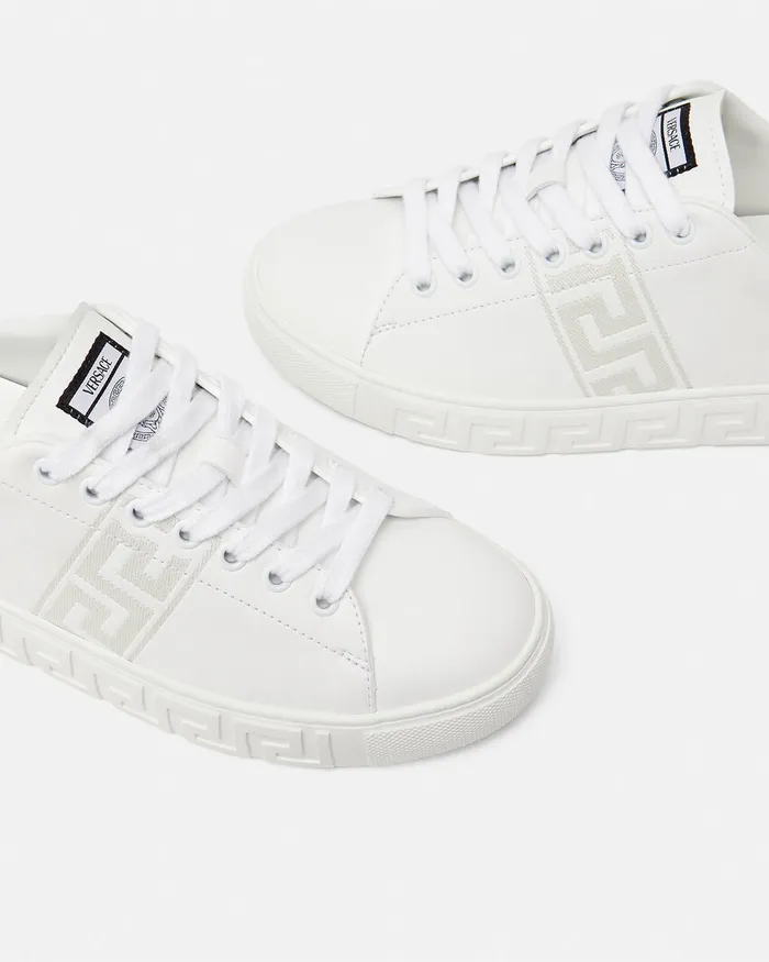 Versace Sneakers Men Leopard Greca Trainers White