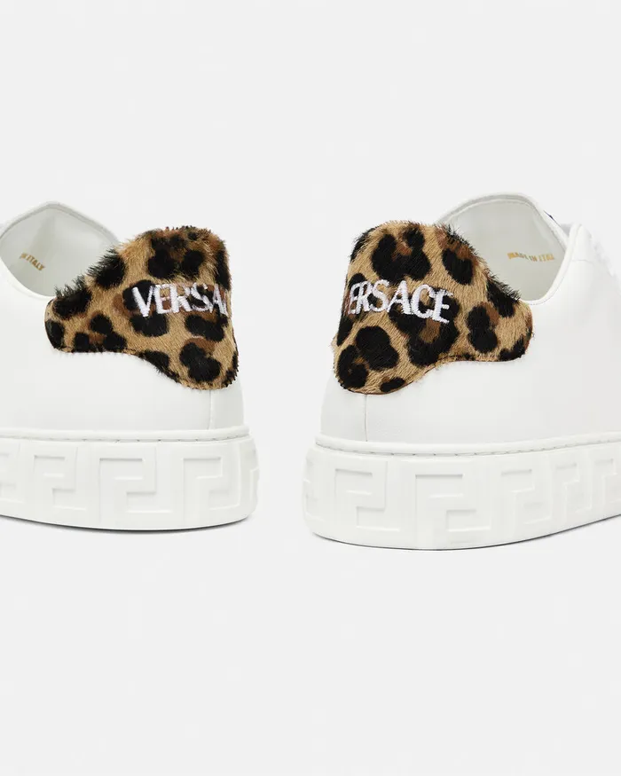 Versace Sneakers Men Leopard Greca Trainers White