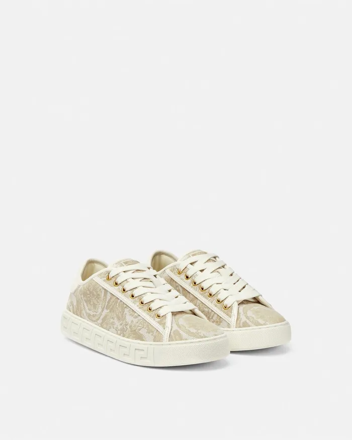 Versace Sneakers Women Barocco Greca Sneakers Beigeprint