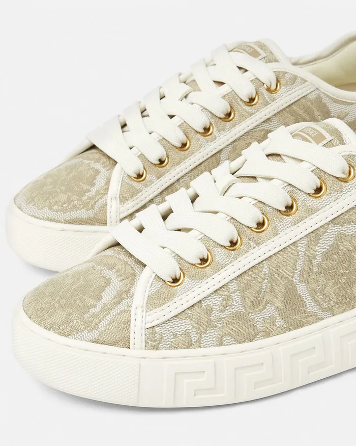 Versace Sneakers Women Barocco Greca Sneakers Beigeprint