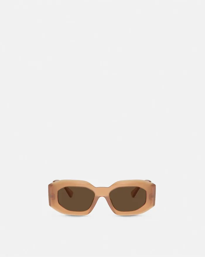 Versace Sunglasses MenWomen Maxi Medusa Biggie Sunglasses Beige