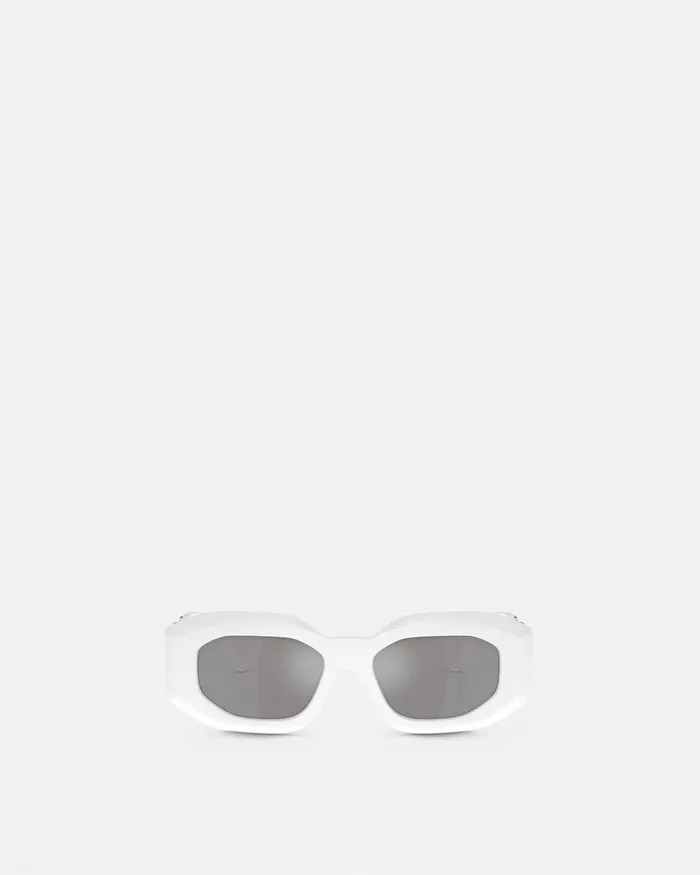 Versace Sunglasses MenWomen Maxi Medusa Biggie Sunglasses White