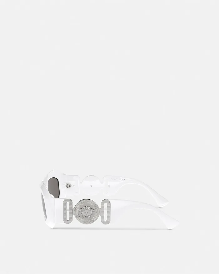 Versace Sunglasses MenWomen Maxi Medusa Biggie Sunglasses White