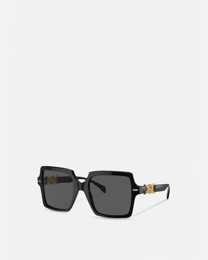 Versace Sunglasses Women Medusa 03995 Butterfly Sunglasses Blackgold