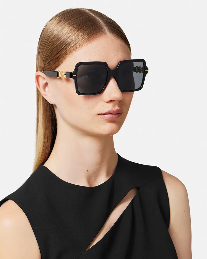 Versace Sunglasses Women Medusa 03995 Butterfly Sunglasses Blackgold