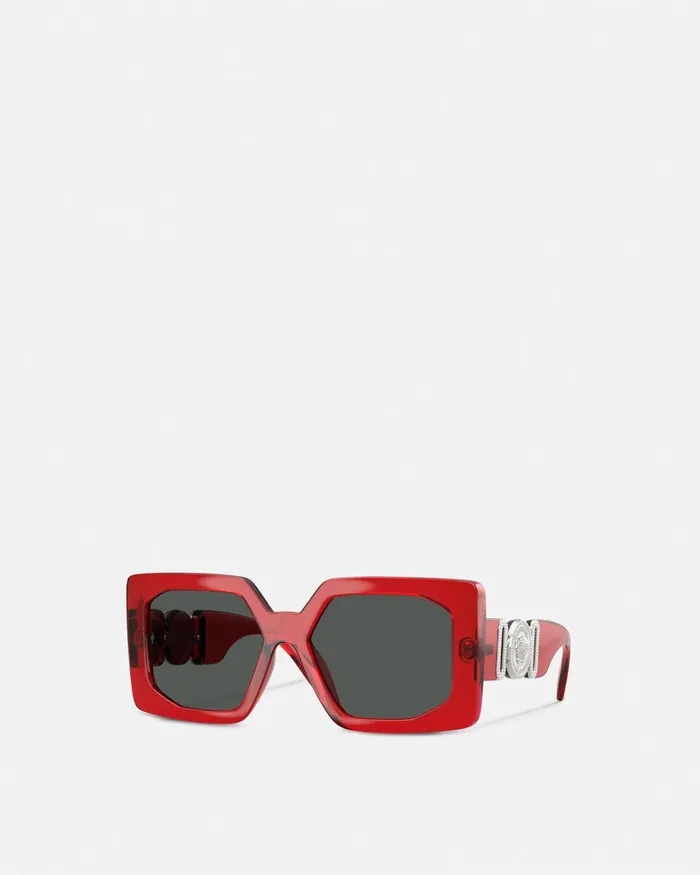 Versace Sunglasses Women Medusa Biggie Maxi Sunglasses Red