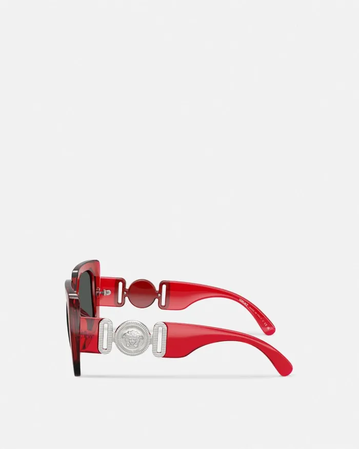 Versace Sunglasses Women Medusa Biggie Maxi Sunglasses Red