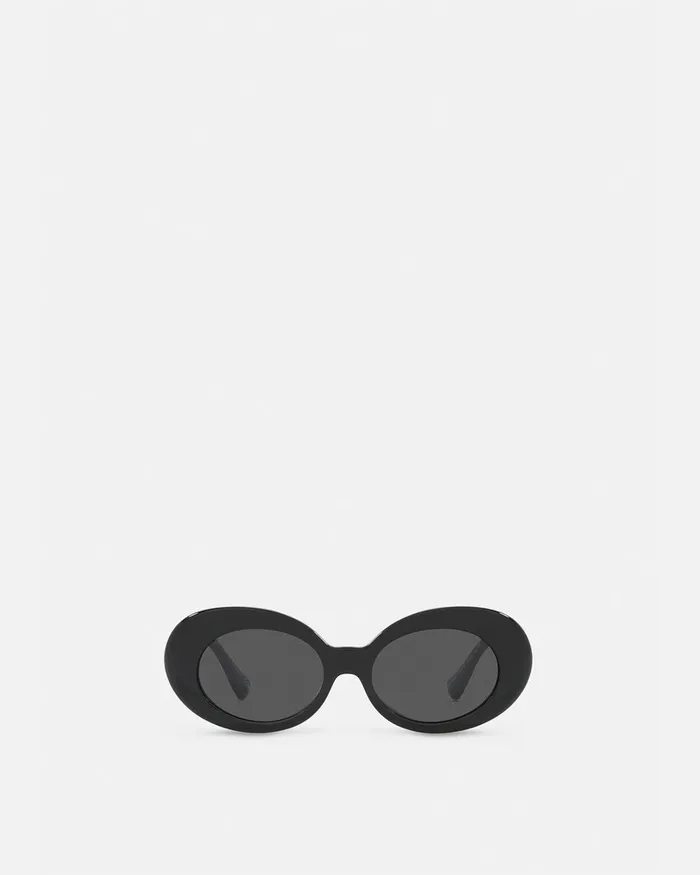 Versace Sunglasses Women Medusa Biggie Oval Sunglasses Blackgold