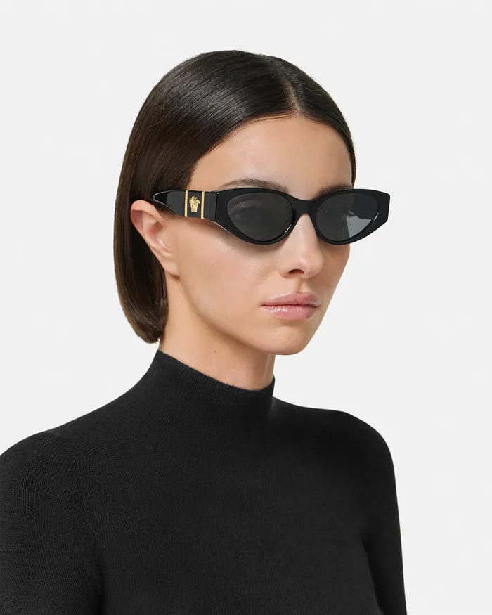 Versace Sunglasses Women Medusa Legend CatEye Sunglasses Blackgold