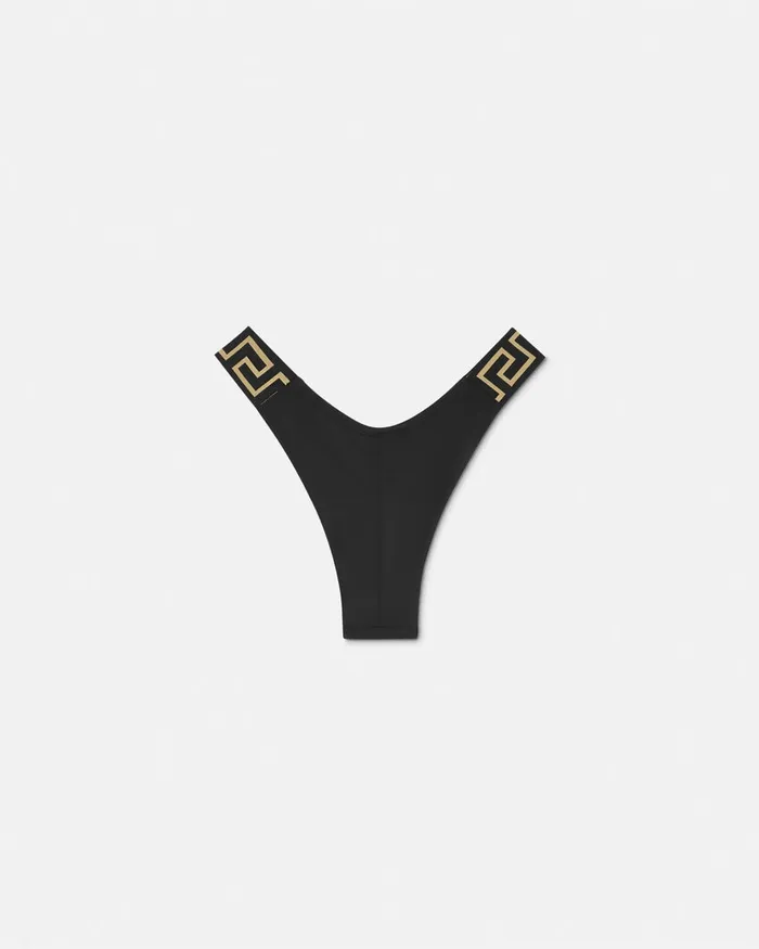 Versace Swimwear Women Greca Border Bikini Bottoms Black