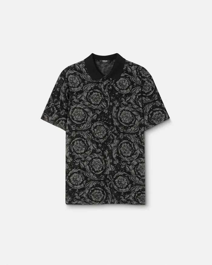 Versace TShirts and Polos Men Barocco Polo Shirt Gray