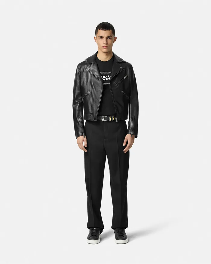 Versace TShirts and Polos Men Embroidered 03990s Vintage Logo TShirt Black