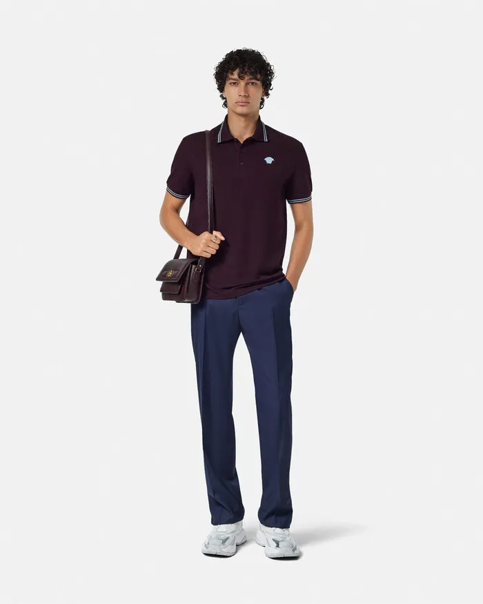 Versace TShirts and Polos Men Medusa Polo Shirt Brown