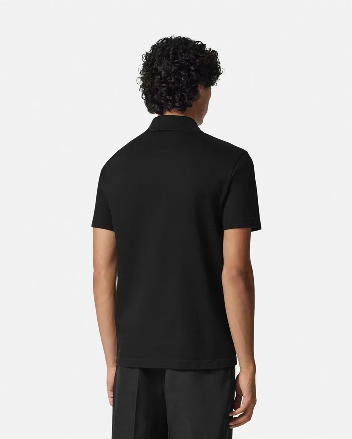Versace TShirts and Polos Men Medusa Zip Polo Black