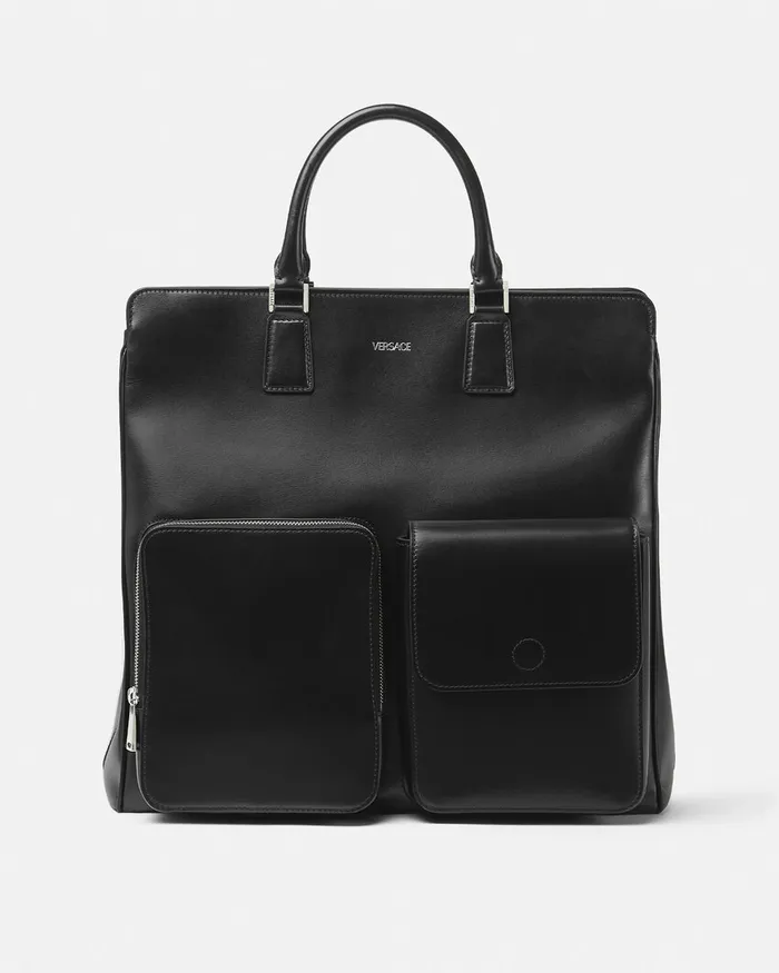 Versace Totes Men Cargo Tote Bag Blacksilver