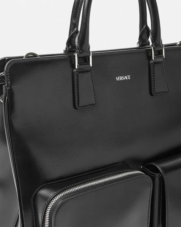 Versace Totes Men Cargo Tote Bag Blacksilver