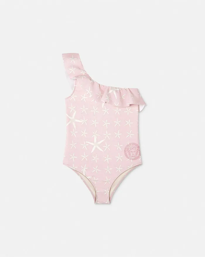 Versace Underwear and Beachwear Kids Stella Marina Swimsuit White