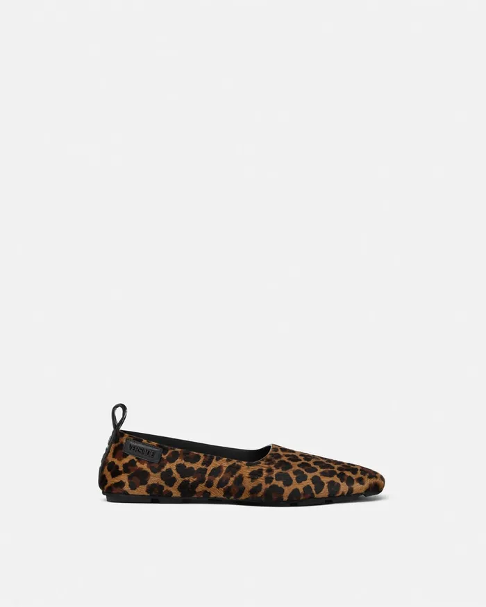 Versace Villa Men Leopard Villa Driver Shoes Animalier