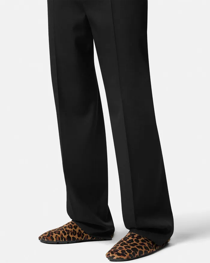 Versace Villa Men Leopard Villa Driver Shoes Animalier