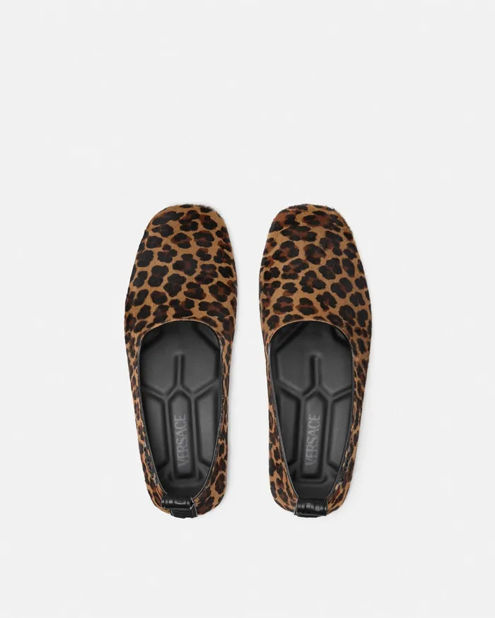 Versace Villa Men Leopard Villa Driver Shoes Animalier