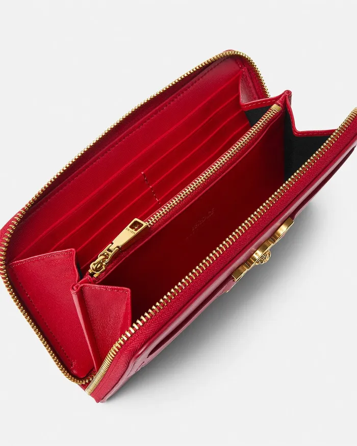 Versace Wallets Women Medusa 03995 Long Wallet Red