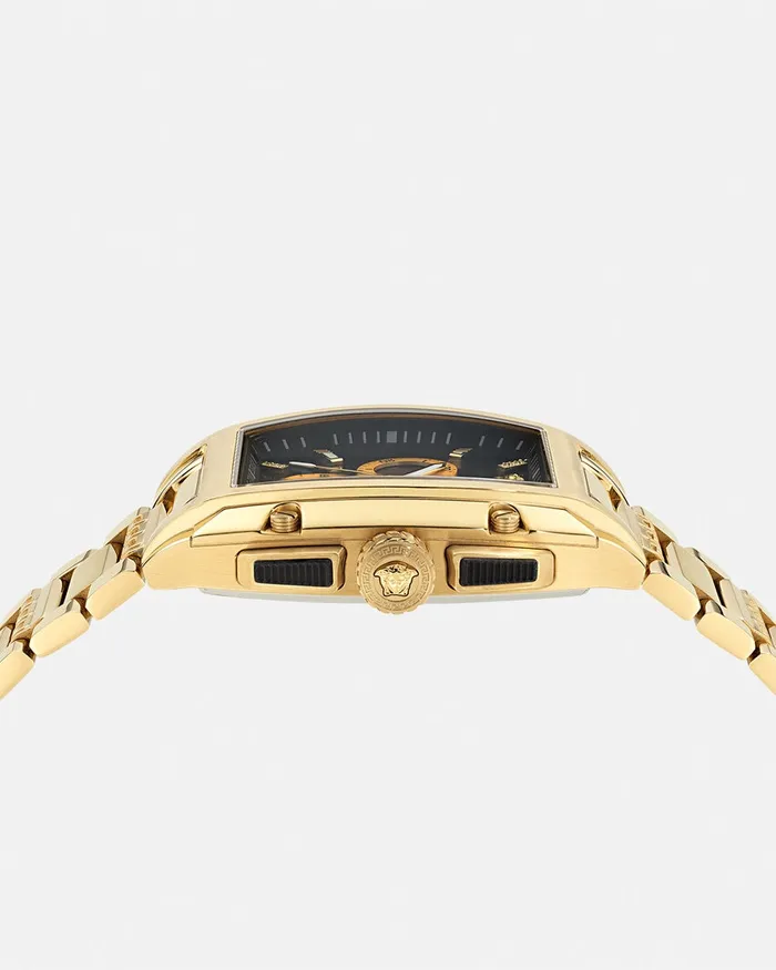 Versace Watches Men Dominus Diamond Watch Gold