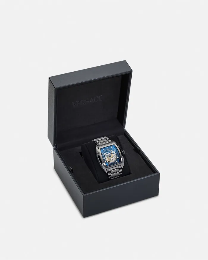Versace Watches Men Dominus Skeleton Watch Black