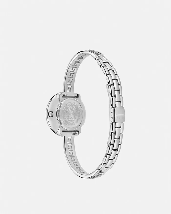 Versace Watches Women La Greca Watch Box Set Silver