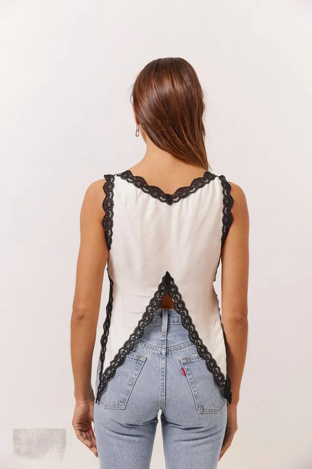 VRG GRL Aurelie Top White Women Sleeveless VRG GRL Aurelie Top White Women Sleeveless