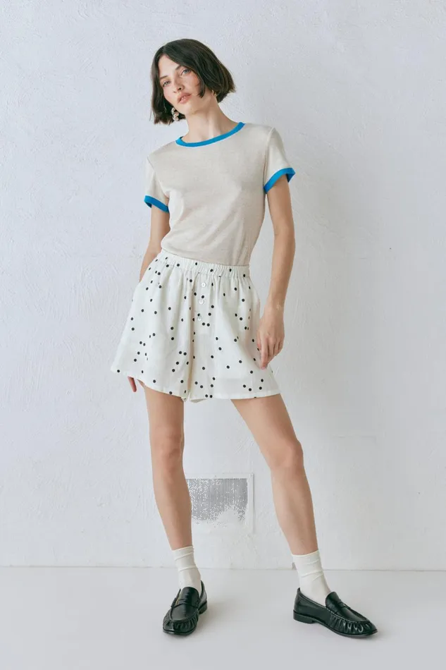 VRG GRL Eliza Linen Shorts Dot Women Sets VRG GRL Eliza Linen Shorts Dot Women Sets