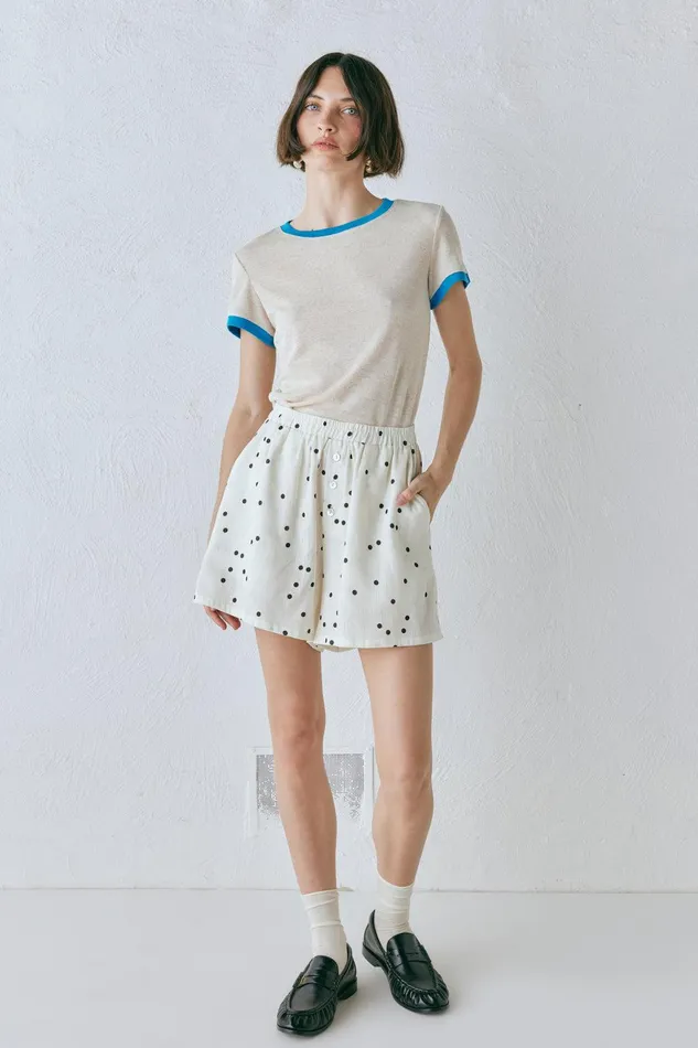 VRG GRL Eliza Linen Shorts Dot Women Sets VRG GRL Eliza Linen Shorts Dot Women Sets