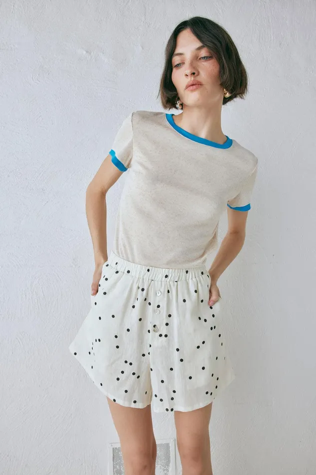 VRG GRL Eliza Linen Shorts Dot Women Sets VRG GRL Eliza Linen Shorts Dot Women Sets