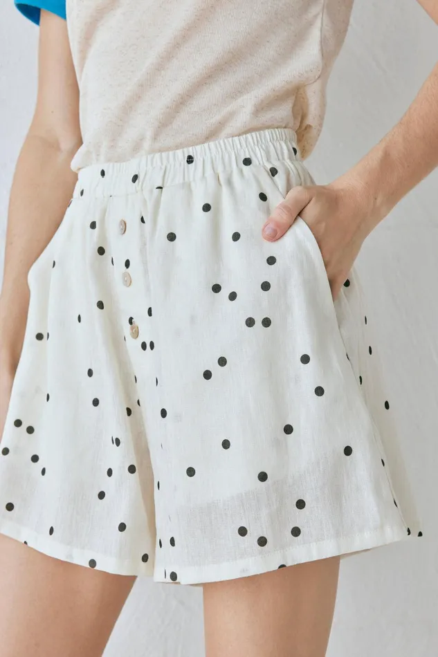 VRG GRL Eliza Linen Shorts Dot Women Sets VRG GRL Eliza Linen Shorts Dot Women Sets