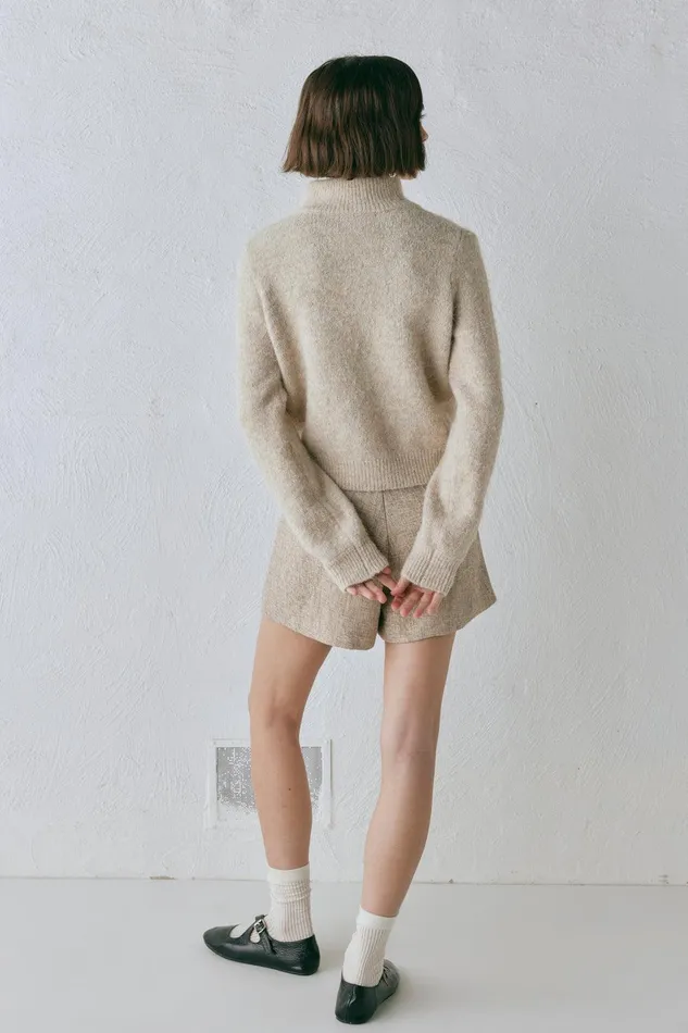VRG GRL Henley Knit Cardigan Marle Women Cardigans VRG GRL Henley Knit Cardigan Marle Women Cardigans