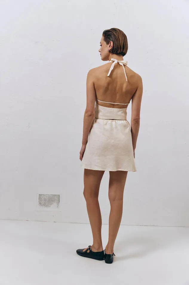 VRG GRL Los Cabos Linen Vest Cream Women Vests VRG GRL Los Cabos Linen Vest Cream Women Vests