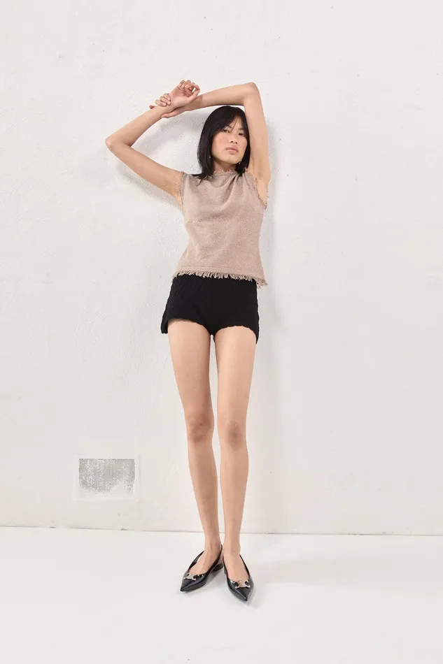 VRG GRL Rowe Knit Top Mocha Women Sleeveless VRG GRL Rowe Knit Top Mocha Women Sleeveless