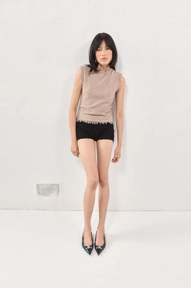 VRG GRL Rowe Knit Top Mocha Women Sleeveless VRG GRL Rowe Knit Top Mocha Women Sleeveless