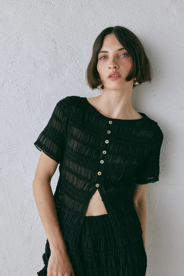 VRG GRL Sofia Top Black Women Sets