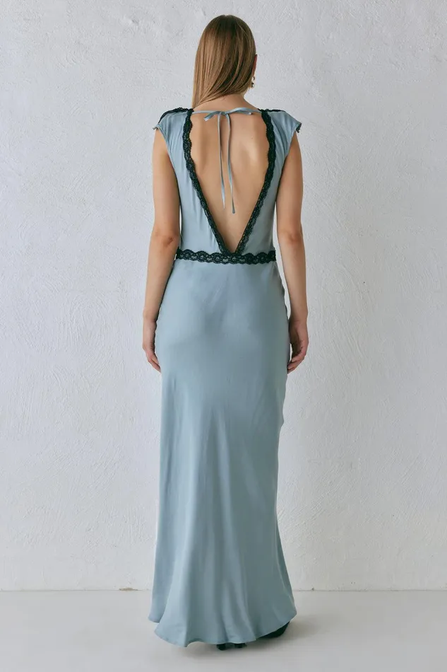 VRG GRL The Ivy Bias Cut Maxi Dress Steel Women MidiMaxi Dresses VRG GRL The Ivy Bias Cut Maxi Dress Steel Women MidiMaxi Dresses