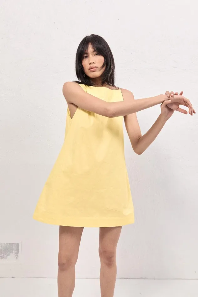 VRG GRL Tulli Mini Dress Lemon Women Mini Dresses VRG GRL Tulli Mini Dress Lemon Women Mini Dresses