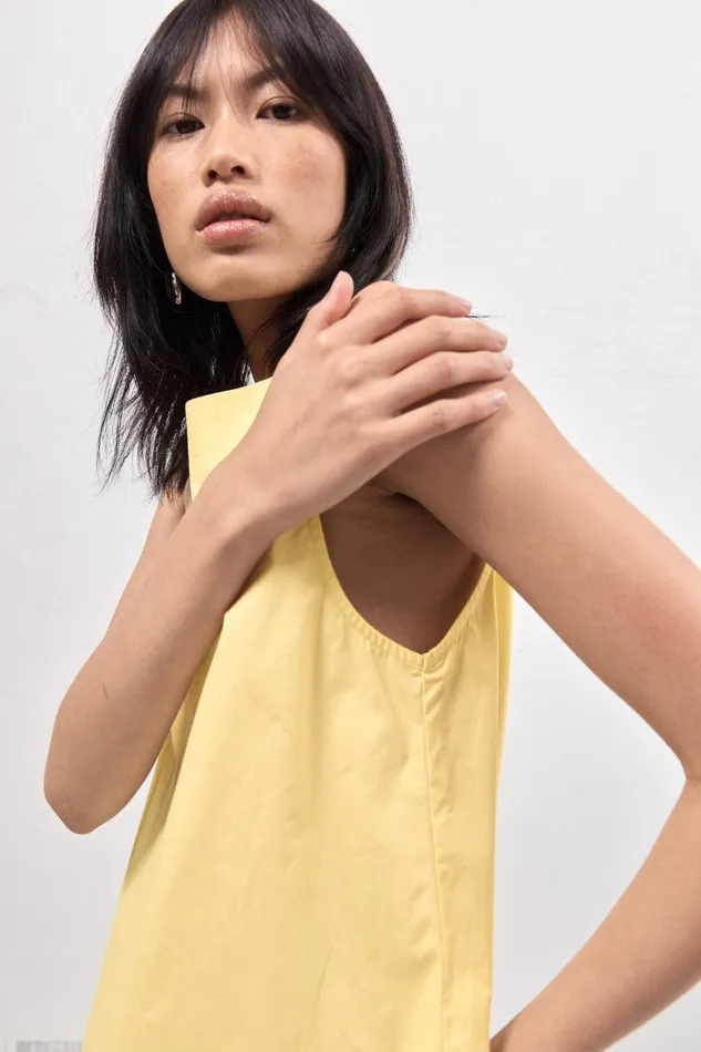 VRG GRL Tulli Mini Dress Lemon Women Mini Dresses VRG GRL Tulli Mini Dress Lemon Women Mini Dresses