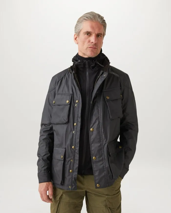Waxed Jackets Men Belstaff Fieldmaster Jacket Black