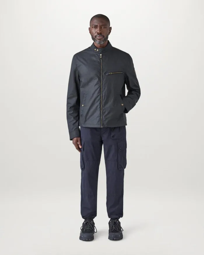 Waxed Jackets Men Belstaff Walkham Jacket Dark Navy