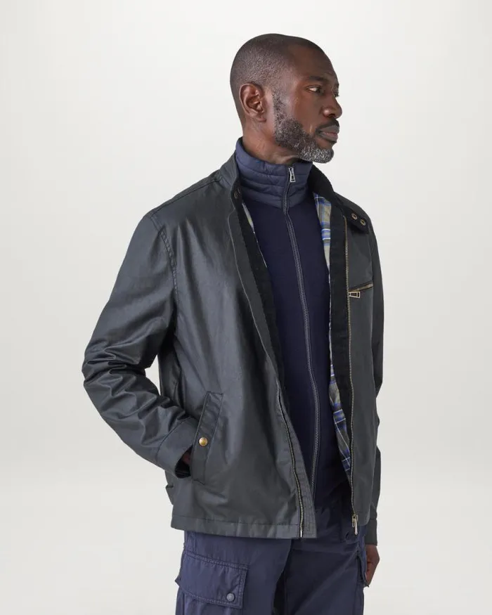 Waxed Jackets Men Belstaff Walkham Jacket Dark Navy