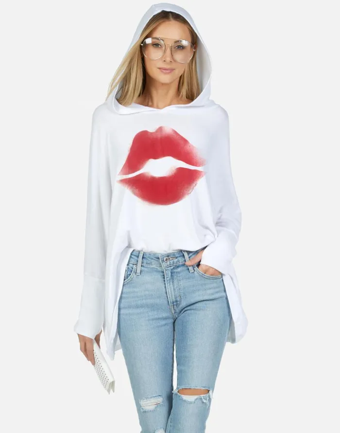 Wilma X Spray Kiss White Women039s Lauren Moshi Hoodies
