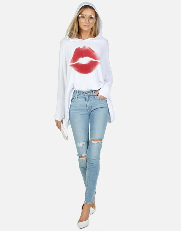 Wilma X Spray Kiss White Women039s Lauren Moshi Hoodies