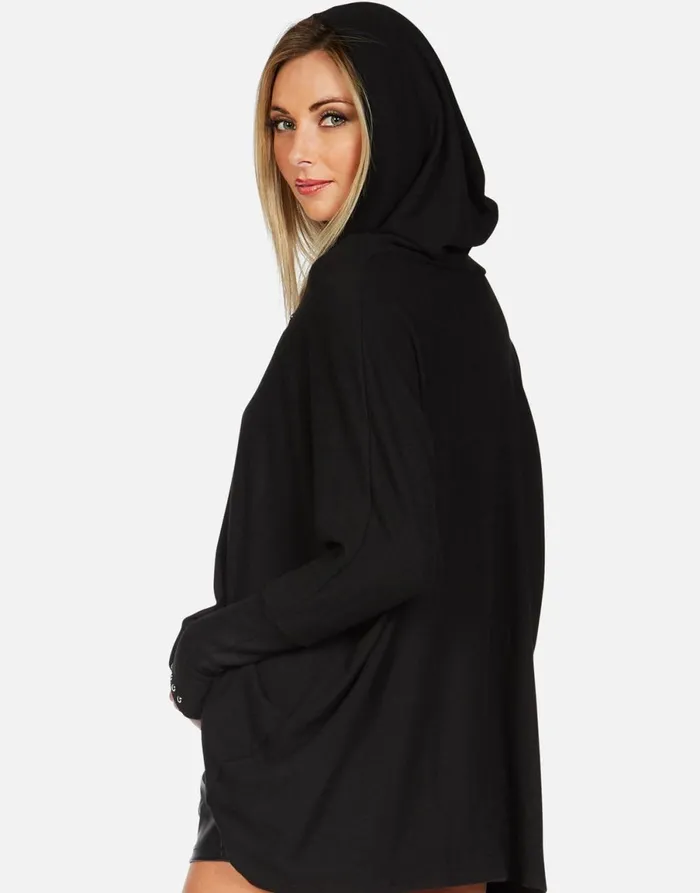 Wilma X Stitched Heart Elements Black Women039s Lauren Moshi Hoodies